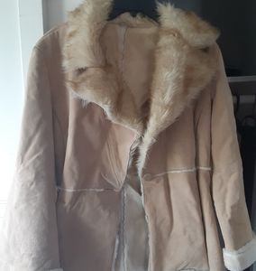 New York & Company Leather Jacker Faux Fur Penny Lane Jimi Hendrix John Lennon